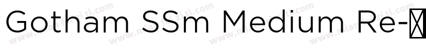Gotham SSm Medium Re字体转换